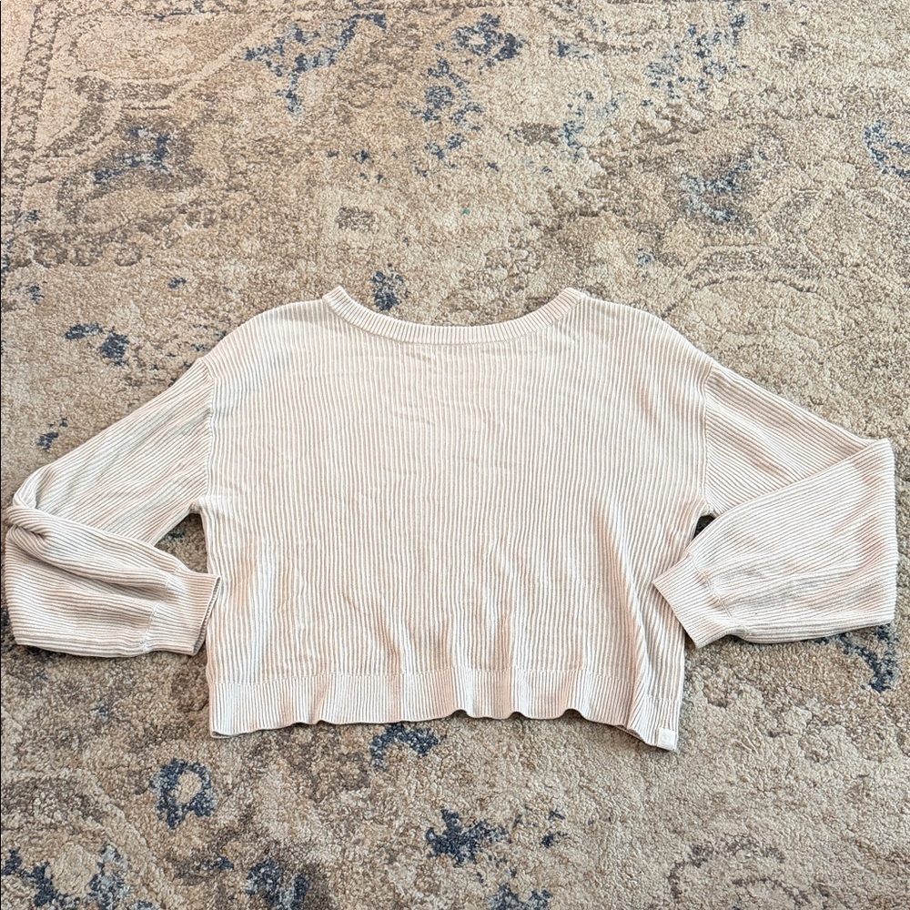 lululemon athletica Cream Crew Neck Sweater